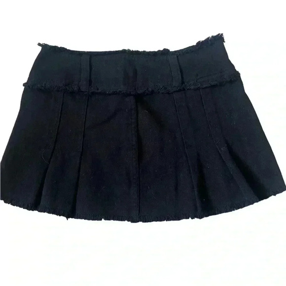 PACSUN Y2K Low Rise Raw Edge Pleated Micro Skirt - Picture 4 of 9